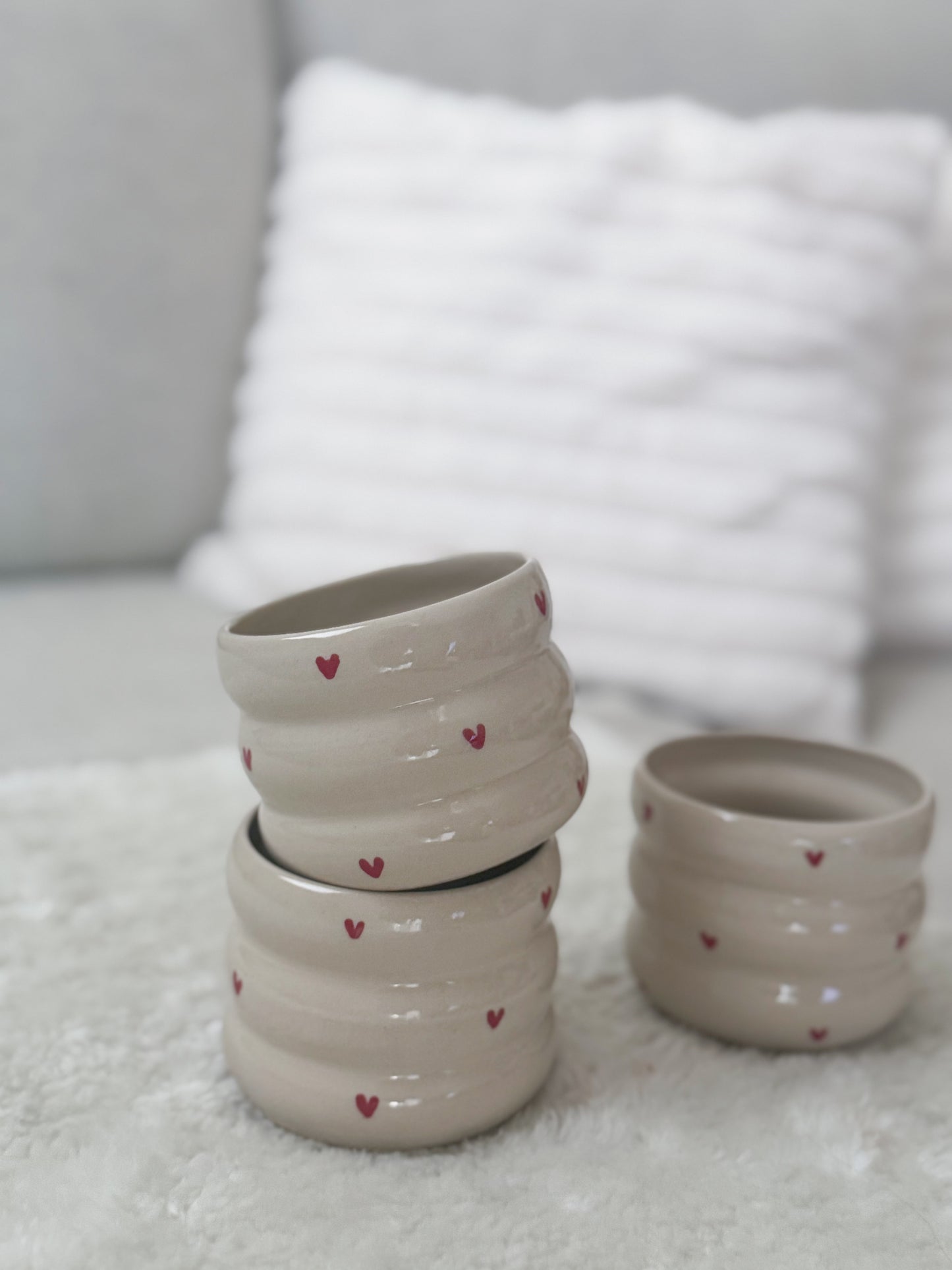 Bubble Herz Tasse