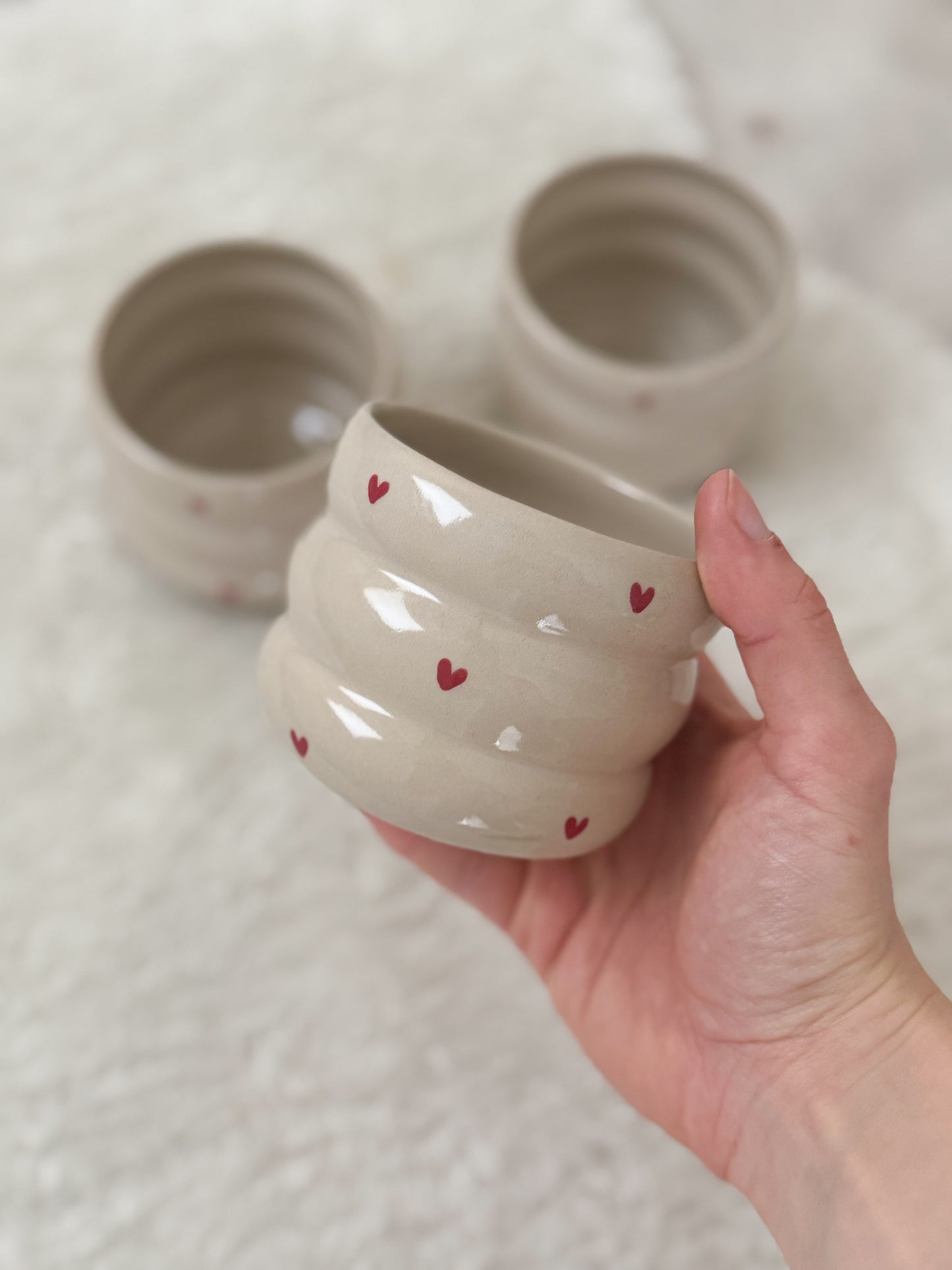 Bubble Herz Tasse