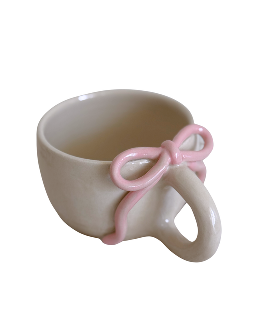 Tasse mit rosa Schleife