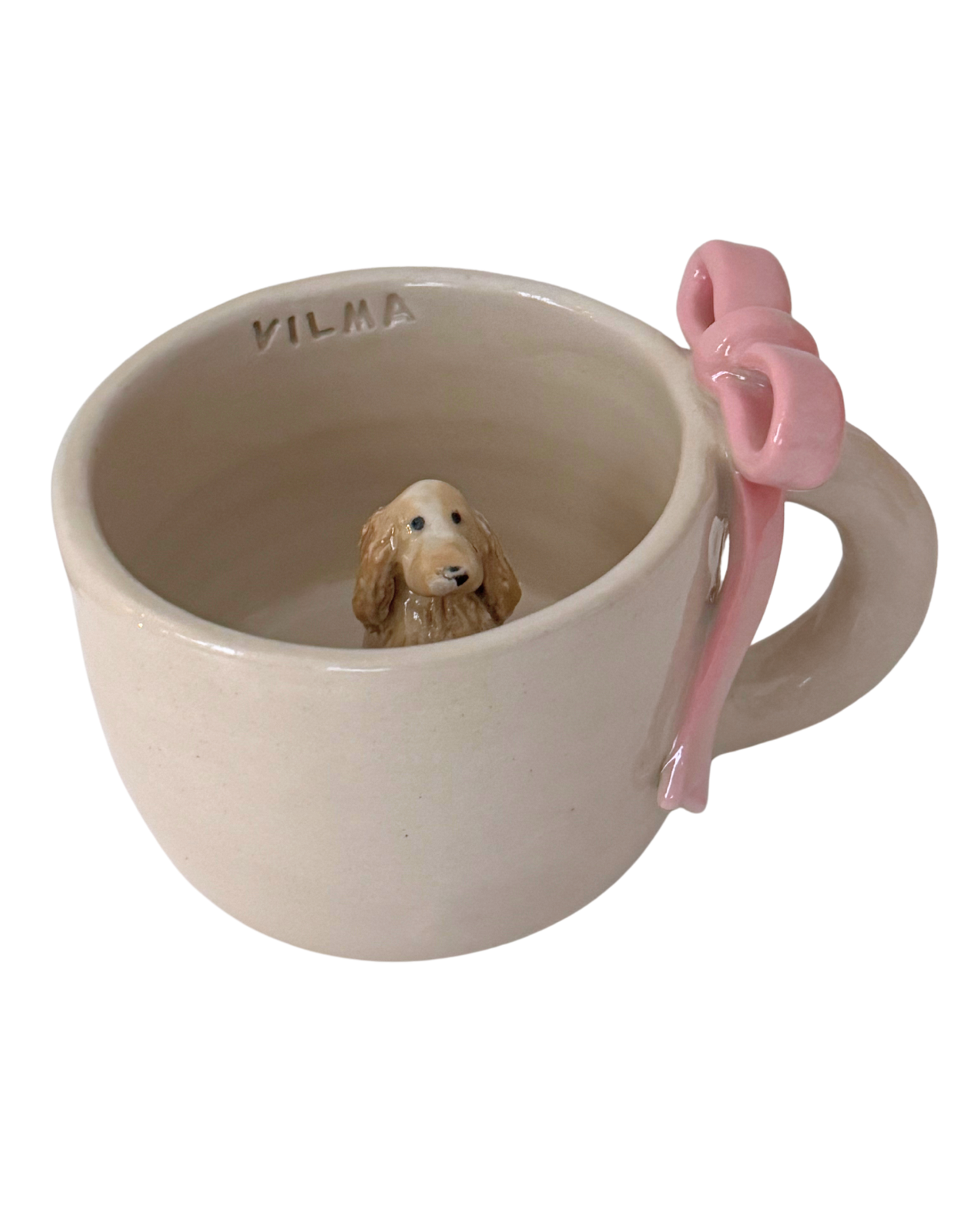 Personalisierte Haustiertasse mit Schleife