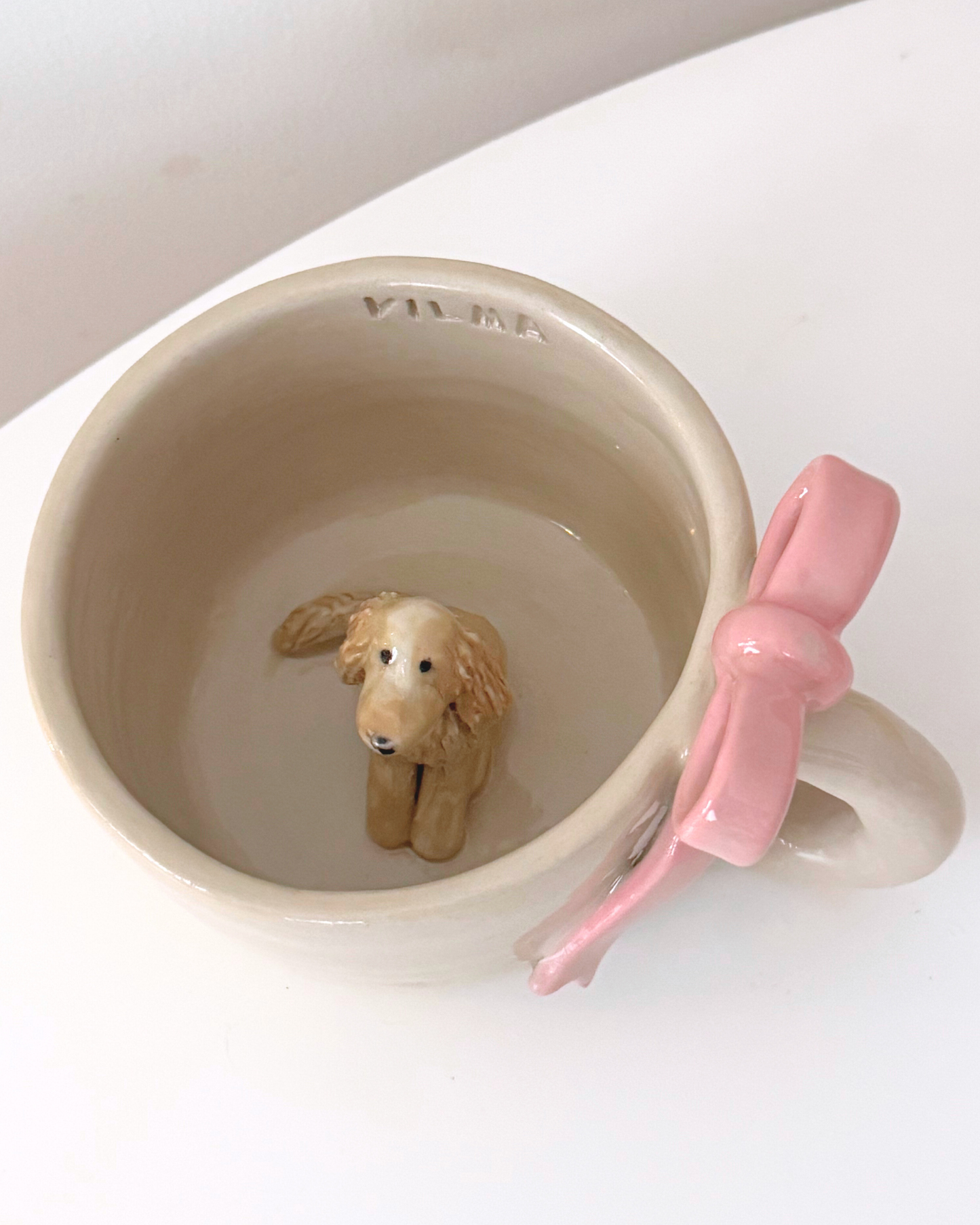 Personalisierte Haustiertasse mit Schleife